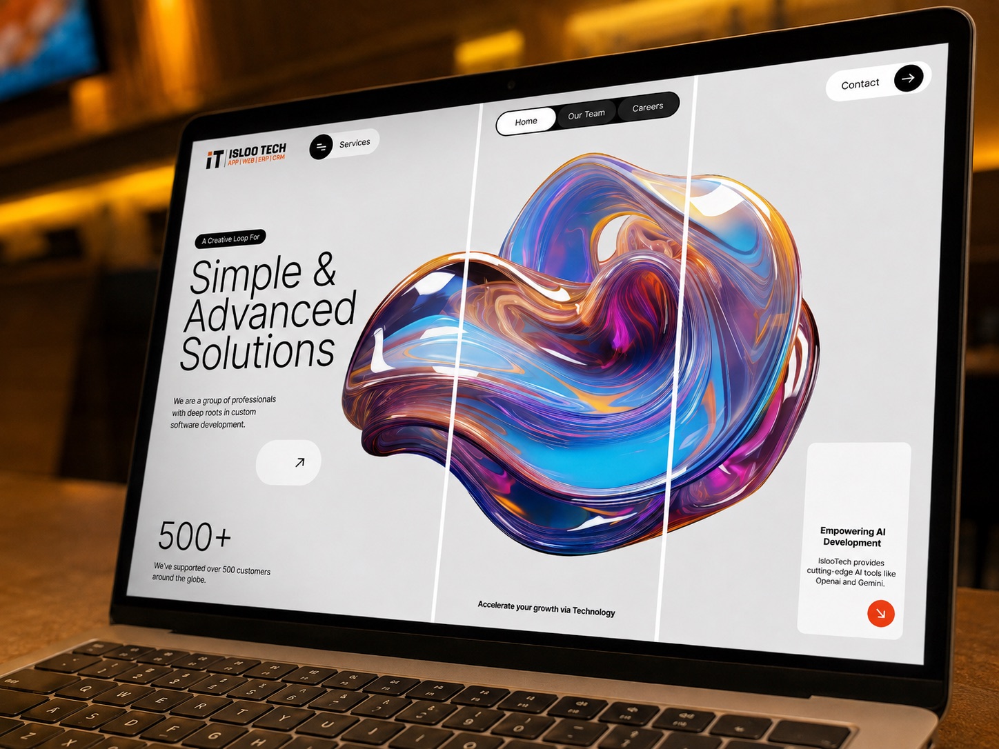 IslooTech — a flexible visual system for digital solutions project presentation